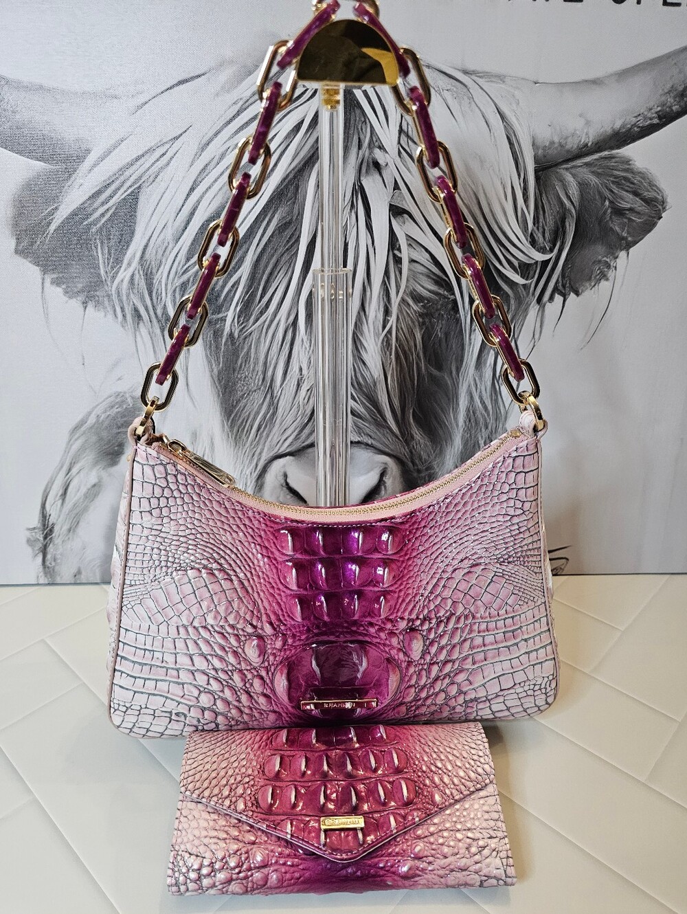 NWT Brahmin Mod Esme Island Petal Ombre + Veronica Wallet Set